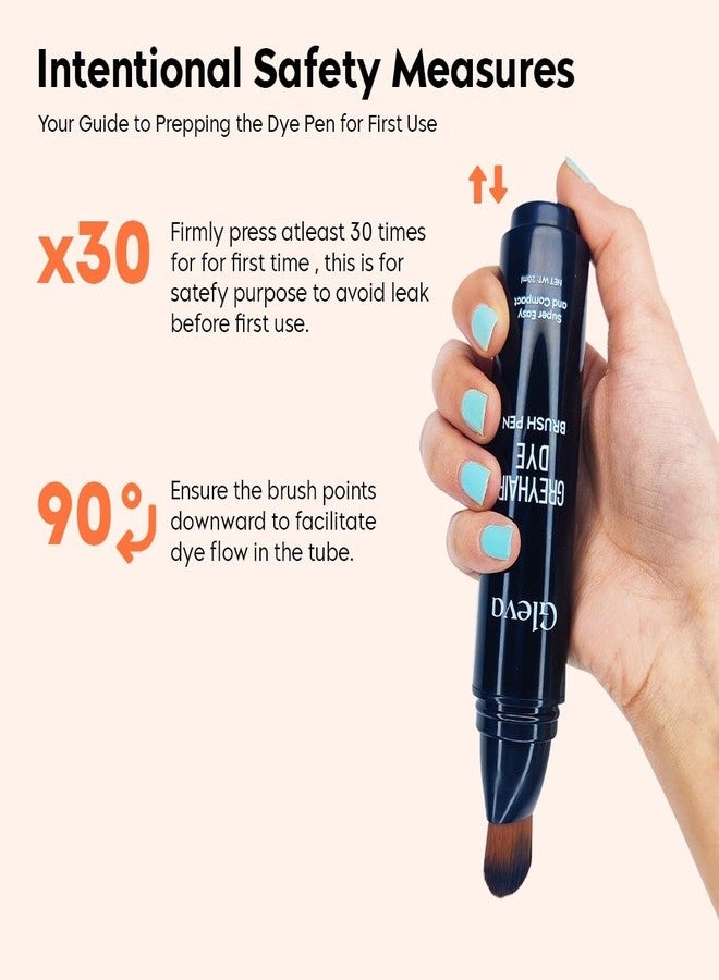 Gleva Grey Hair Dye Hair Coloring - Grey Hair Coverage Brush Pen - Root Touch Up Semi-Permanent Root Hair Coloring, Hair Dye Pen Haircolor Touch-Up Stick To Cover Grey Hair Root (Dark Brown), 1 Count - Image 5