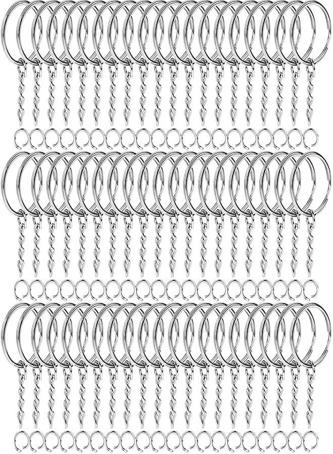Decorcrafts 25mm Open Jump Ring Connector Key Case (Silver) Used for Organize Your Keys, Purse Making Paracord Keychains and Also Used for DIY Crafts (30) - Image 1
