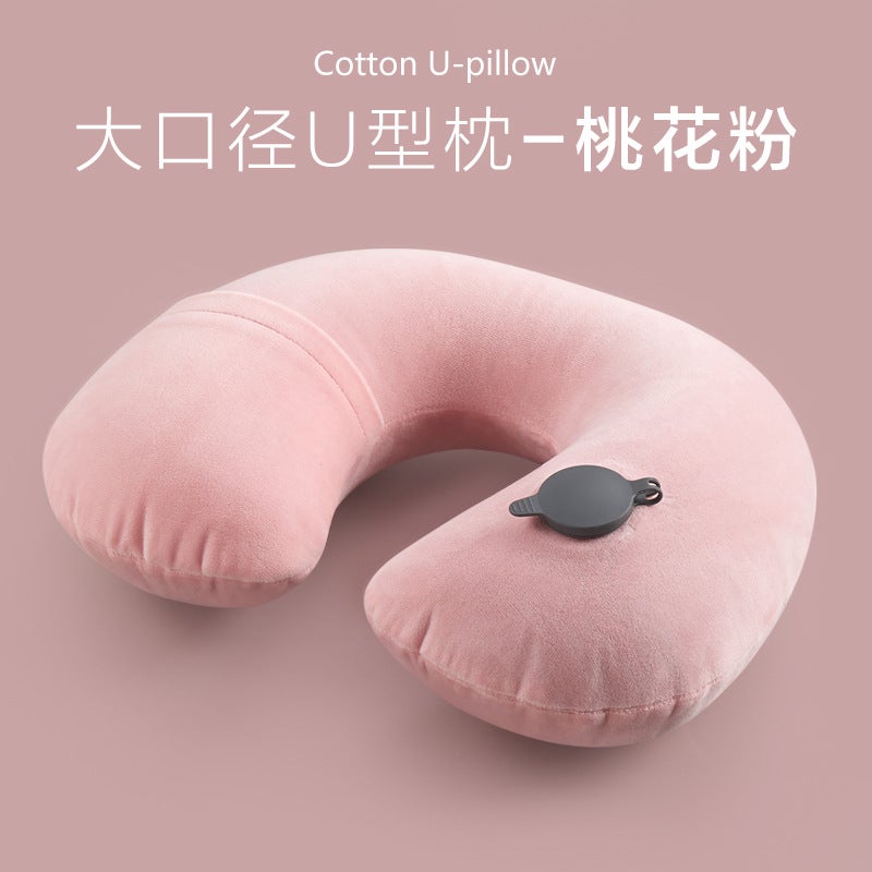 Travel Inflatable Hat U-Shaped Pillow Student Nap Pillow Nap Pillow Neck Sleeping Pillow Car Airplane Pillow Set Logo - Image 1
