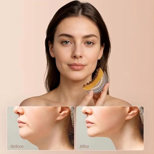 CMJ PRO 2 Pcs Facial Lymphatic Drainage Brushes Set for Face Contour Jawline Sculpting Real Dry Massage Tool with Soft Bristle for Puffiness Relief Skin Tightening & Natural Glow Professional Beauty Care Set - Image 2