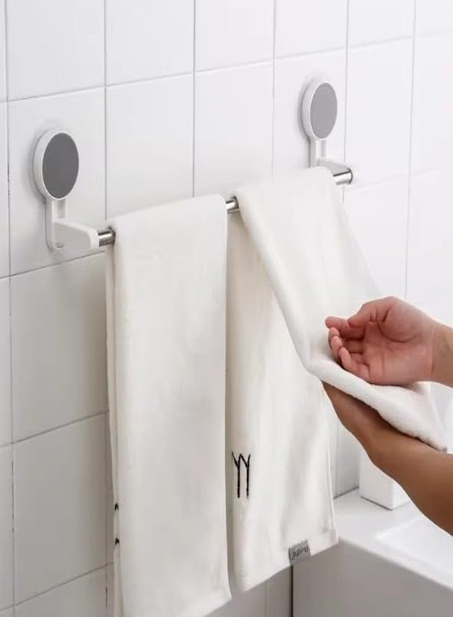 Oblivion Towel Holder in Bathroom 1 Pc - Self-Adhesive Towel Rod for Bathroom & Kitchen - No-Drill Wall Mounted Holder with Strong Adhesive, Space-Saving Organizer for Towels, Clothes & Accessories - Image 2