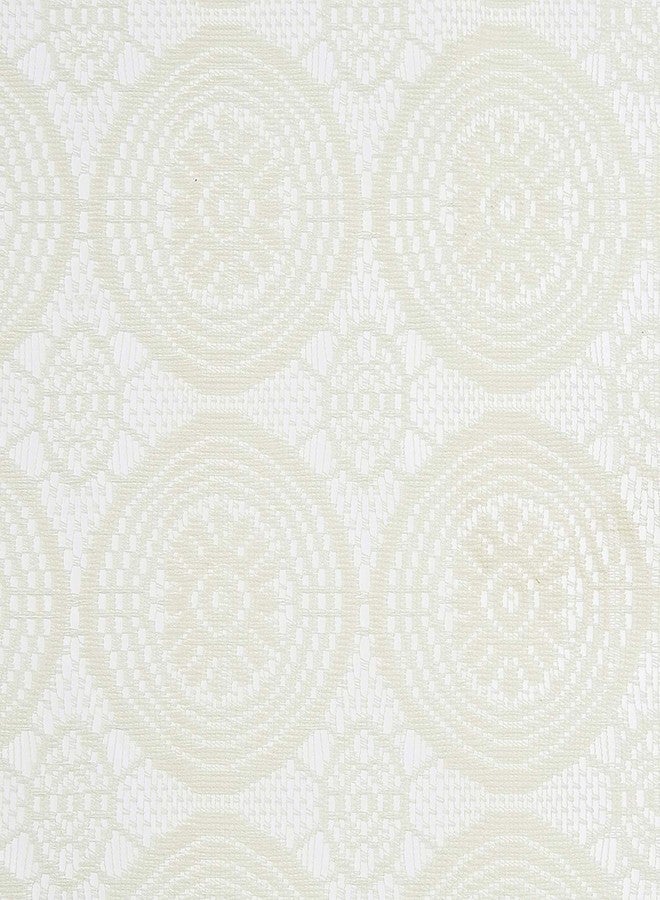 BANSIGOODS Cotton Net Circle Design 8 Seater Rectangular Dining Table Cover (Cream, 60 x 90 inches -Large, Pack of 1) - Image 4