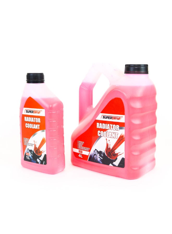 Superdrive Engine Coolant Offer for Car Radiator Anti Freeze & Boil 4L+1L (Red) - Image 2