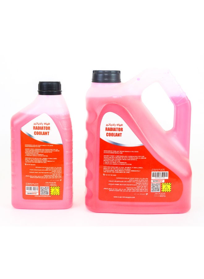 Superdrive Engine Coolant Offer for Car Radiator Anti Freeze & Boil 4L+1L (Red) - Image 3