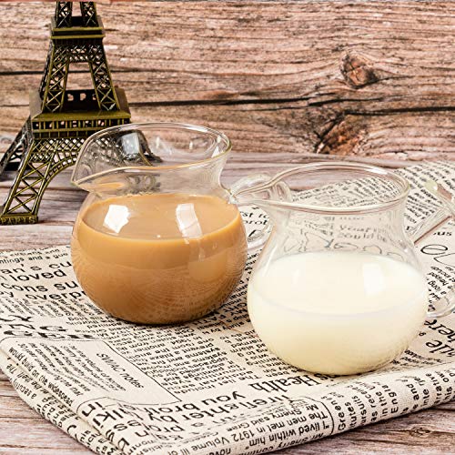 ELITEA Clear Glass Creamer Pitcher Milk Cream Tea Serving Pitcher (250ml, 8.5 oz. fl) - Image 4