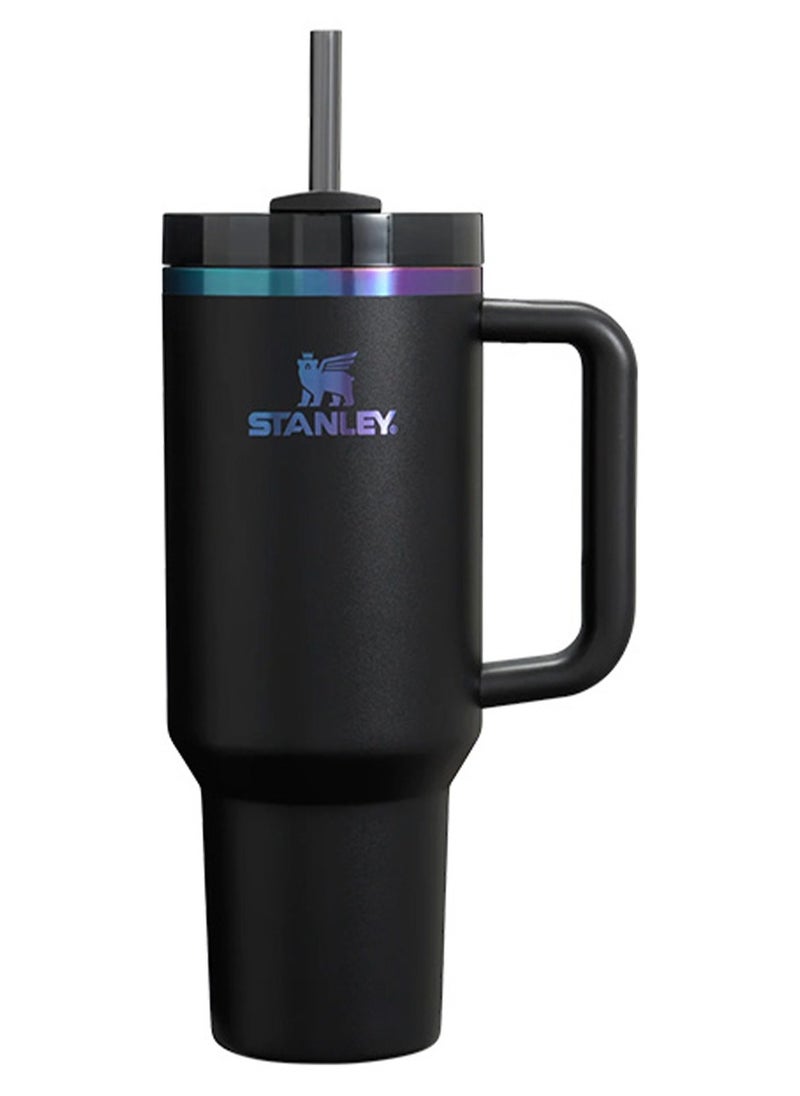 Stanley - Stanley Quencher H2.0 FlowState Tumbler 40OZ BLACK CHROMA  Stainless Steel Vacuum Insulated with 3-Position Lid and Straw Perfect for Water Iced Tea Coffee On-the-Go Hydration Ideal Gift Stanley Cup - Image 1