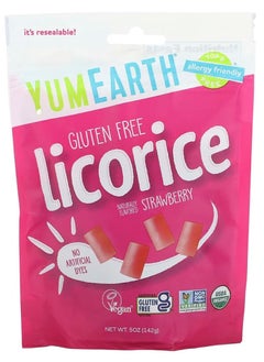 YumEarth Yum Earth, Gluten Free Licorice, Strawberry Flavor, 5 oz (142 g) 
