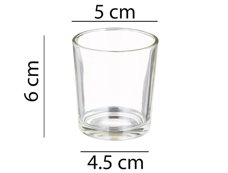 AISHU Glass Tealight Candle Holders for Living Room Side Table Home Decoration and Light Events Pack of 6 - Image 4