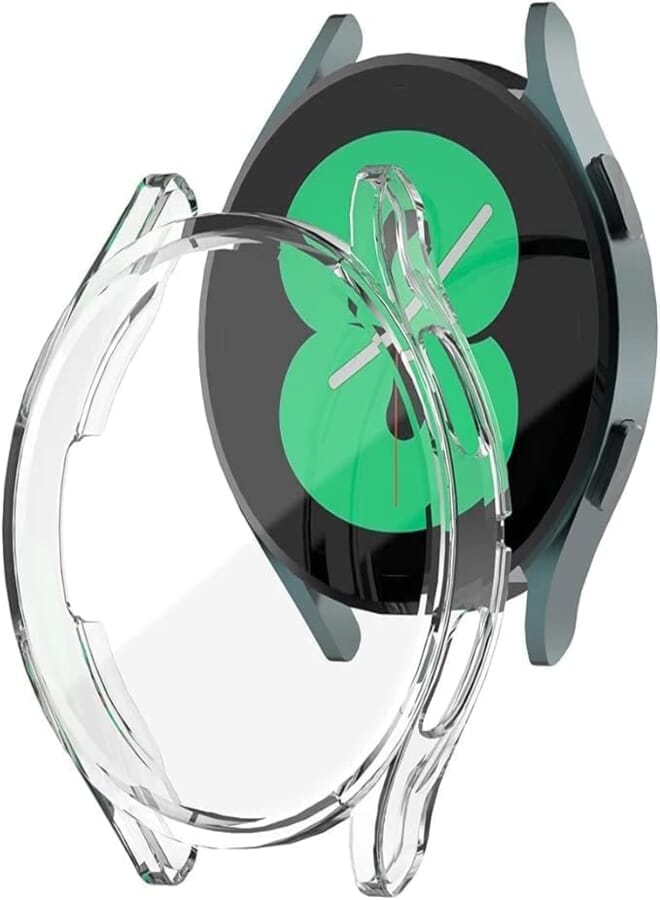 Next Next Store Compatible with Samsung Galaxy Watch 5 44mm Sport TPU Case Cover with Screen Protector Full Body Protective Bumper
