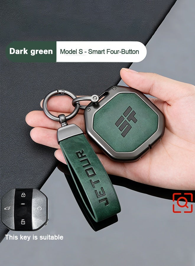 حافظة مفاتيح من جلد الزنك والزنك لسيارة شيري جيتور ترافيلر 2025، جيتور T2 T1، غطاء كامل، سلسلة مفاتيح، ملحقات داخلية - Image 3