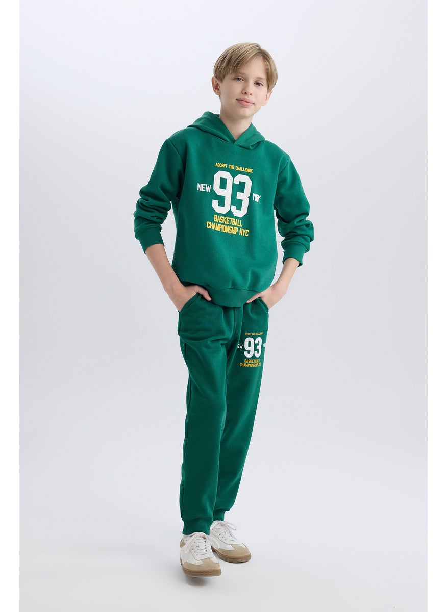 DeFacto - Boy Printed Waist Tie Elastic Leg Pocket Jogger Sweatpants - Image 1