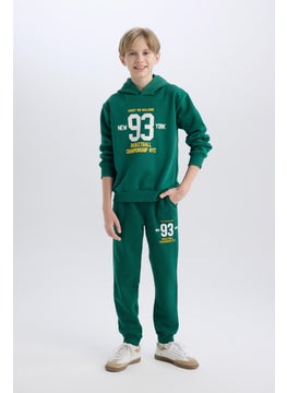 Boy Printed Waist Tie Elastic Leg Pocket Jogger Sweatpants
