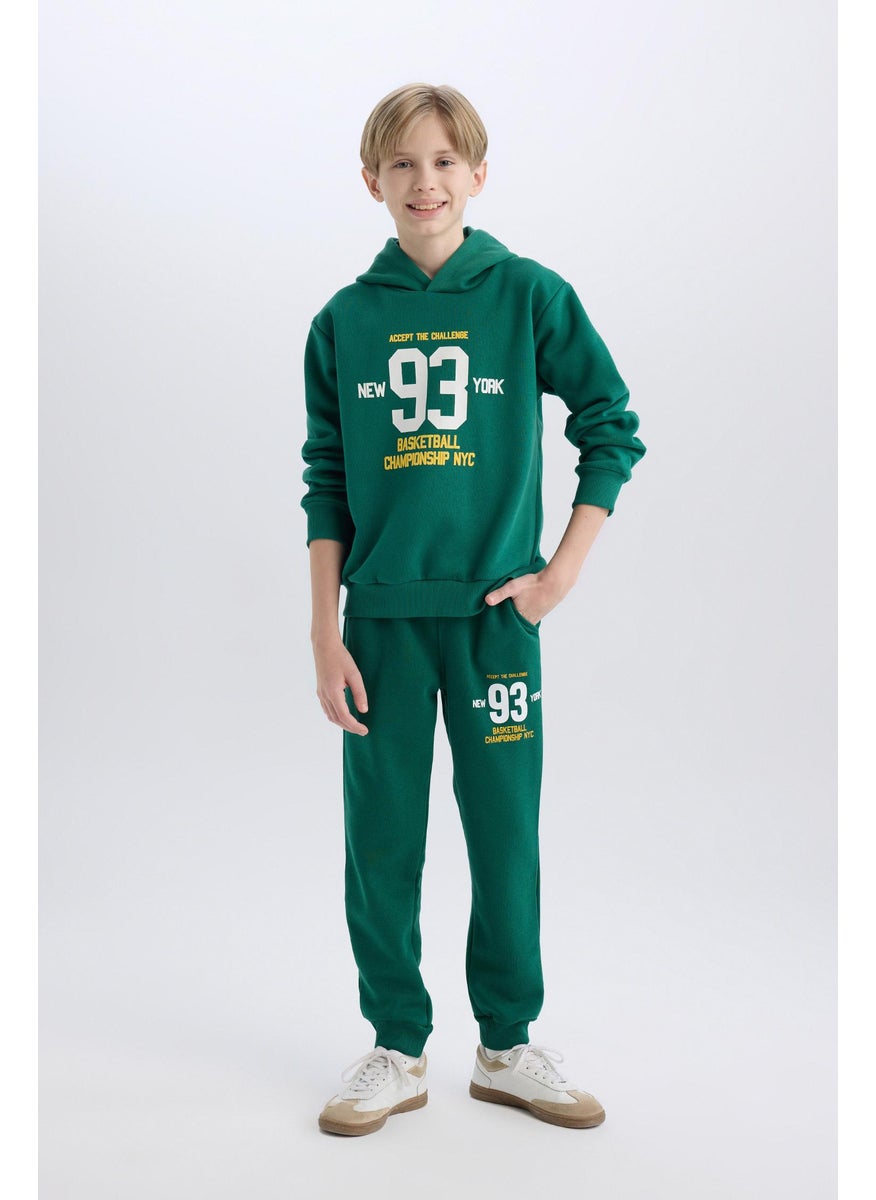 DeFacto - Boy Printed Waist Tie Elastic Leg Pocket Jogger Sweatpants - Image 1