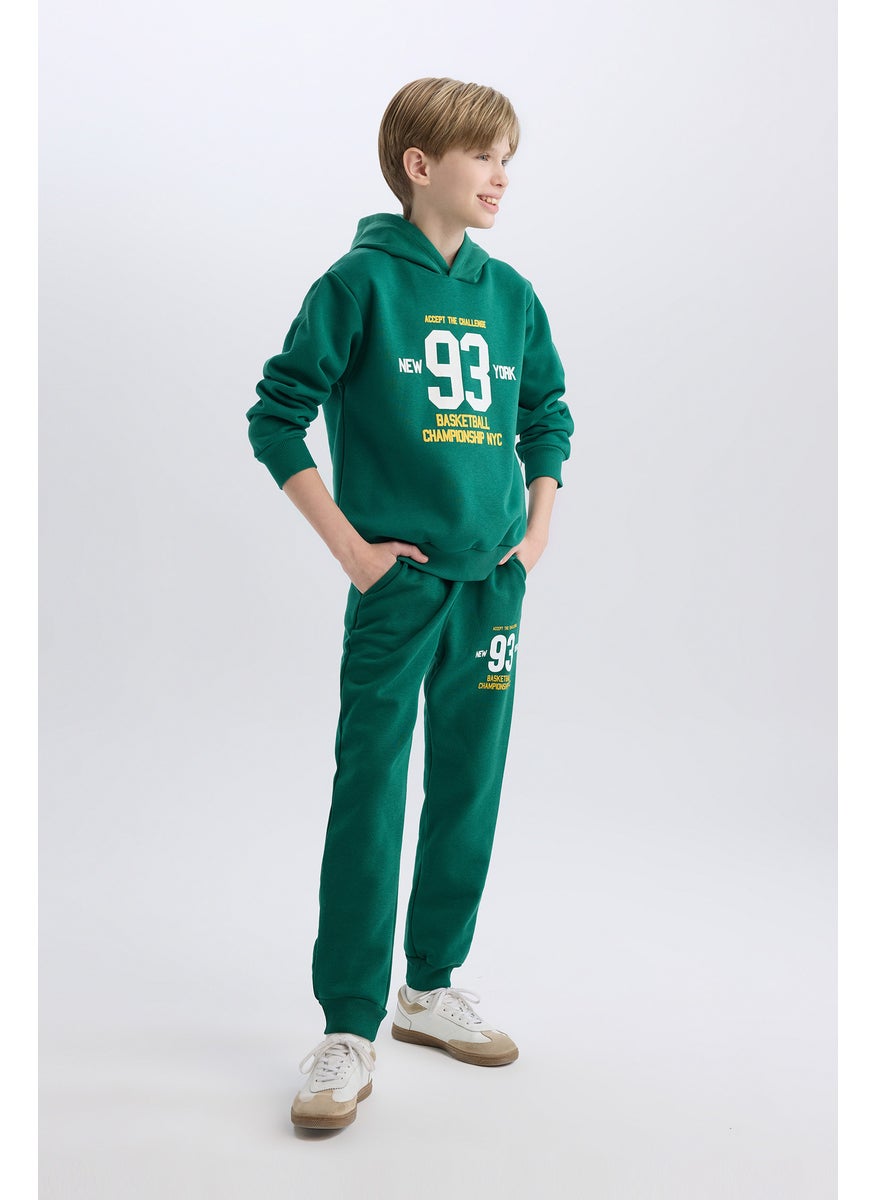 DeFacto - Boy Printed Waist Tie Elastic Leg Pocket Jogger Sweatpants - Image 1