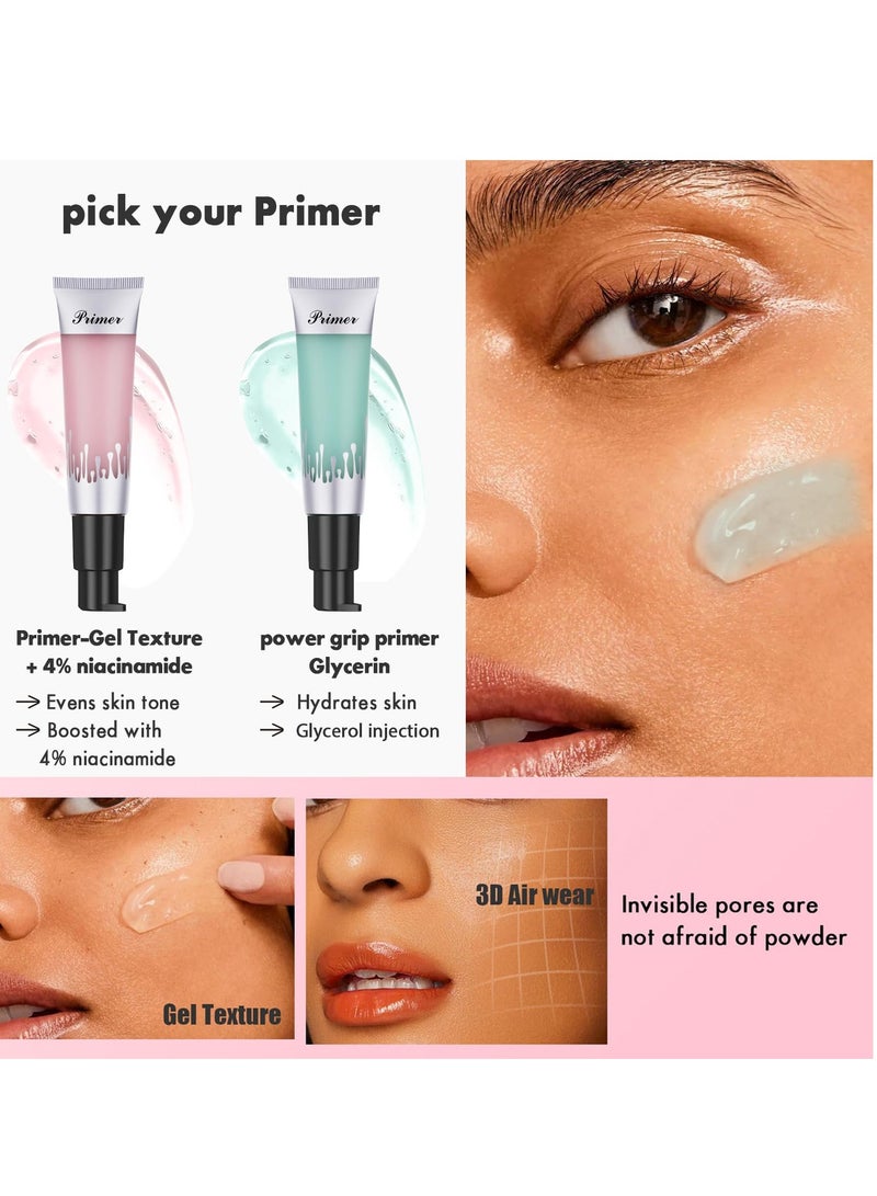 KASTWAVE 2Pcs Primer for Face Foundation, Hydrating Face Primer, Primer Face Makeup, Makeup Primer, Gel Long-Wear Primer Foundation Face Moisturizes Makeup for Smoothing Skin, Gripping Makeup - Image 2