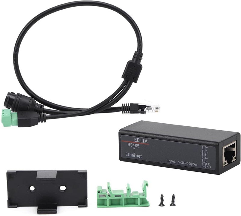RS485 to Ethernet Serial Server, DTU Communication Module, 5-36VDC Power Input - Secure Data Transmission, Web Configuration, Industrial Use - Image 1
