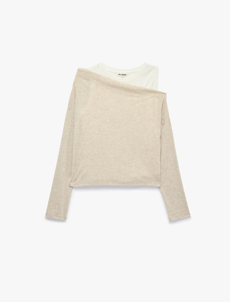 كوتون Long Sleeve T-Shirt