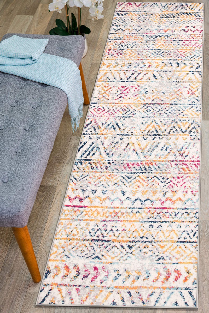 Rugshop Rugshop Geometric Boho Perfect for high Traffic Areas of Your Living RoomBedroomHome OfficeKitchen Runner Rug 2 x 7 Multi