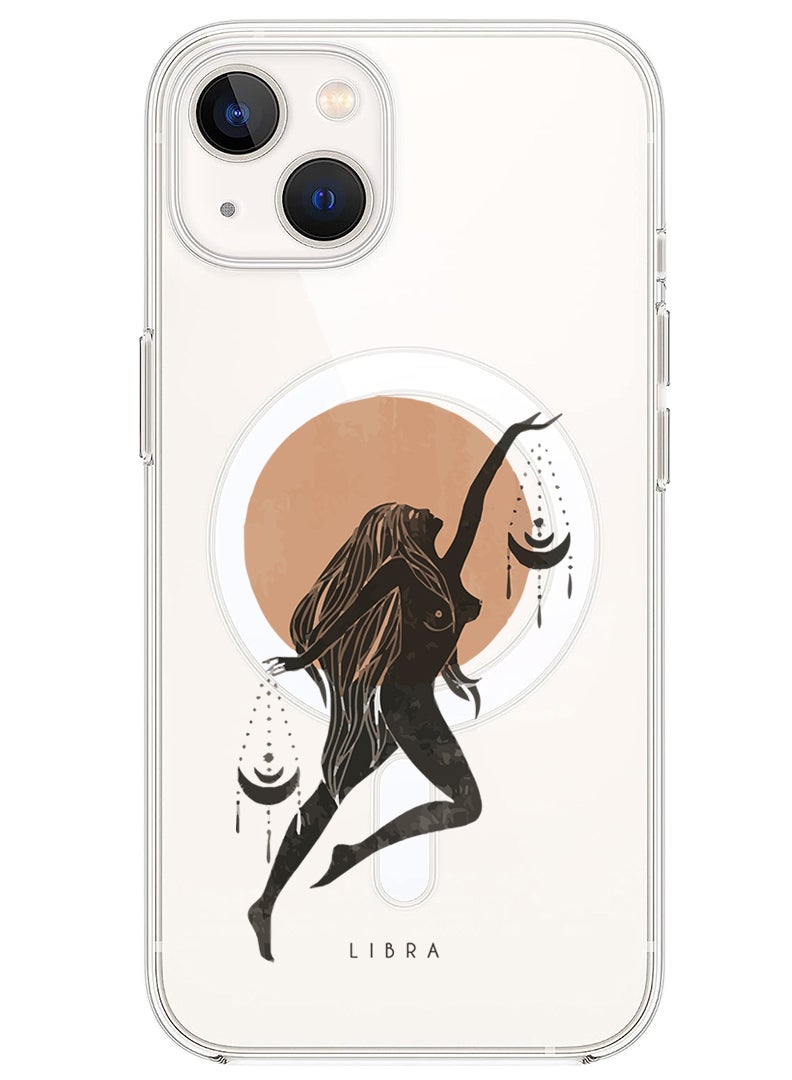 Theodor Magnetic Case for iPhone 14 6.1-inch Compatible with MagSafe Wireless Charging, Shockproof Phone Bumper Cover Libra - Image 1