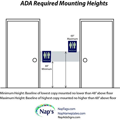 NapTags NAP TAGS - ADA Compliant Exit Sign with Braille (6" x 3" Black Sign), Indoor, Easy Installation, Made in the USA - Image 5