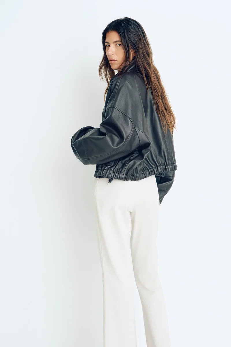 H&M Flared crease-leg trousers
