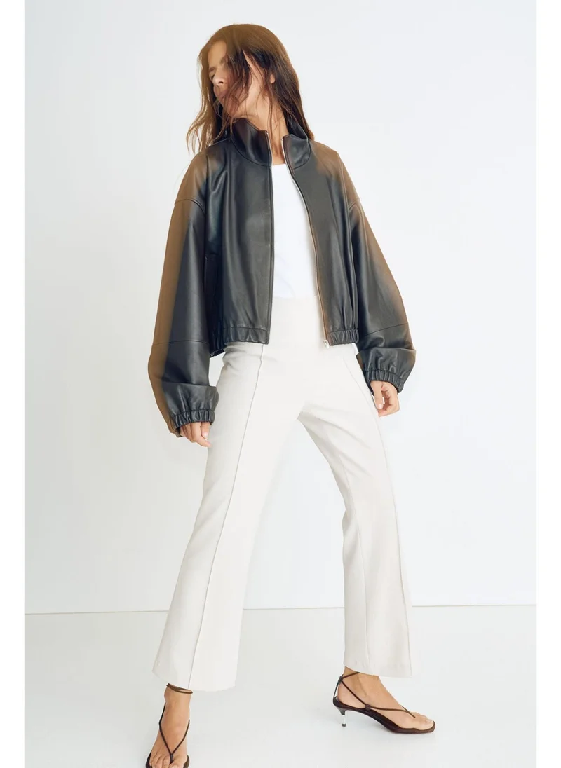 H&M Flared crease-leg trousers