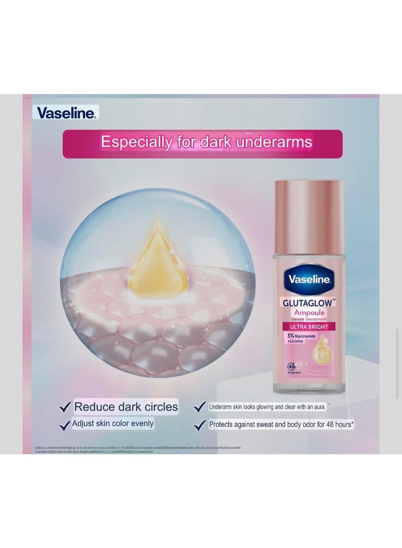Vaseline Glutaglow Ultra Bright Ampoule Serum Deodorant - 45ml - Image 5