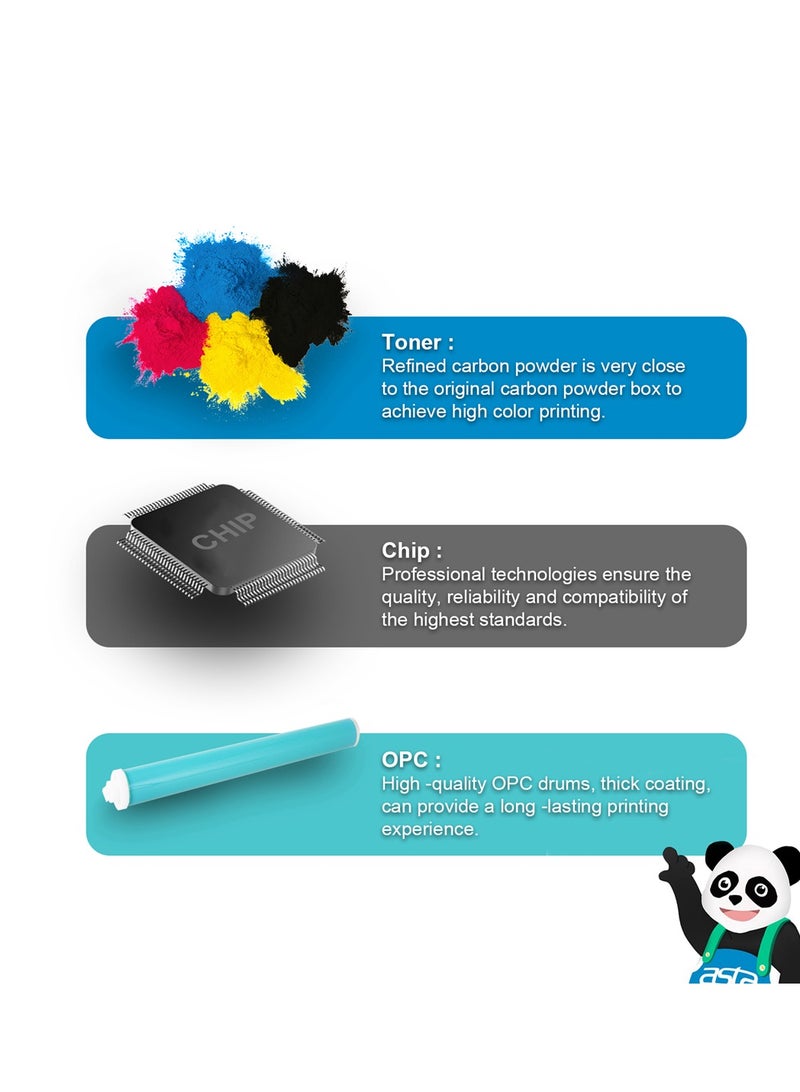 ASTA 203A Toner Cartridge CF540A CF541A CF542A CF543A Compatible For HP LaserJet Pro M254nw M254dw MFP M280nw M281fdn M281fdw Printer 203 540A 541A 542A 543A - Image 4