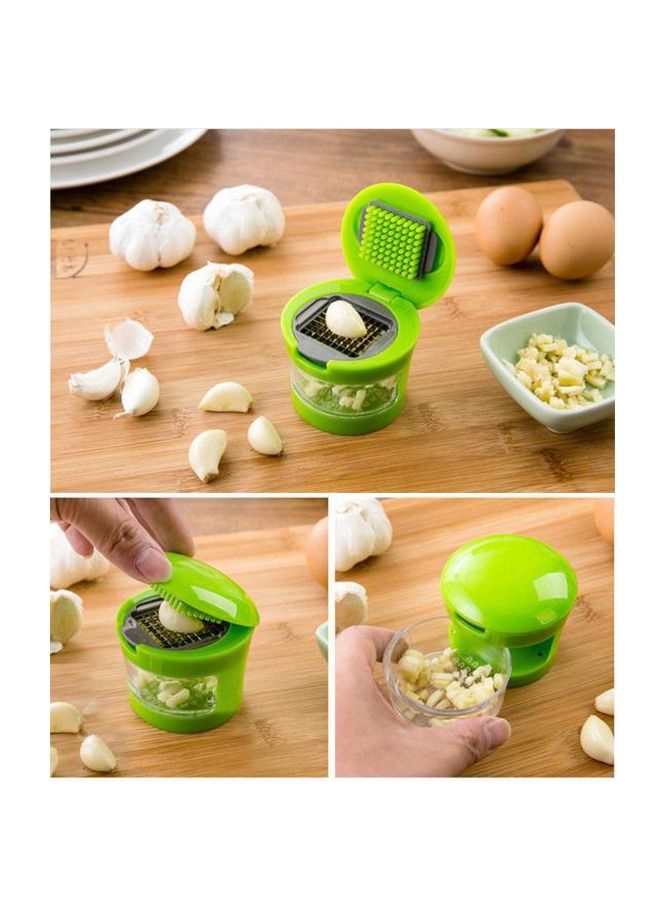 Multifunctional Garlic Cutter, Stainless Steel Blade Garlic Cutter, Vegetable Cutter, Garlic Chopper, Garlic Press, Kitchen Gadgets (Green) - Image 2