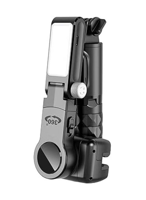 Q18 Desktop Following Shooting Mode Gimbal Stabilizer Selfie Stick Tripod with Fill Light – Professional 360° Rotation, Adjustable Height, for iPhone & Smartphones – Perfect for Vlogging, Live Streaming, Photography, and Content Creation