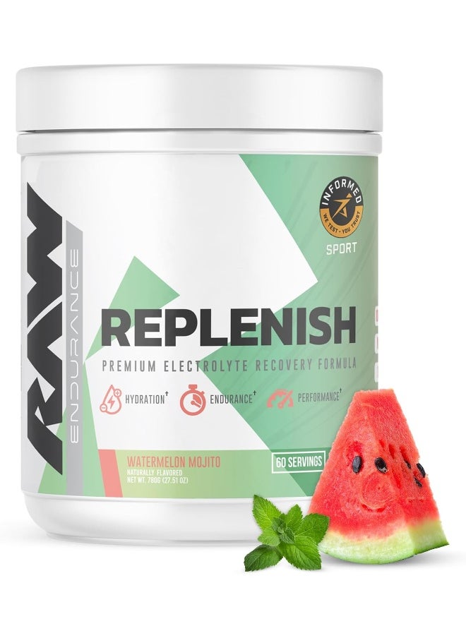 Raw - RAW Replenish, Premium Electrolytes Powder Recovery Formula - Flavored Electrolyte Drink Mix Supplement for Hydration, Replenishment, Endurance & Performance - Image 1