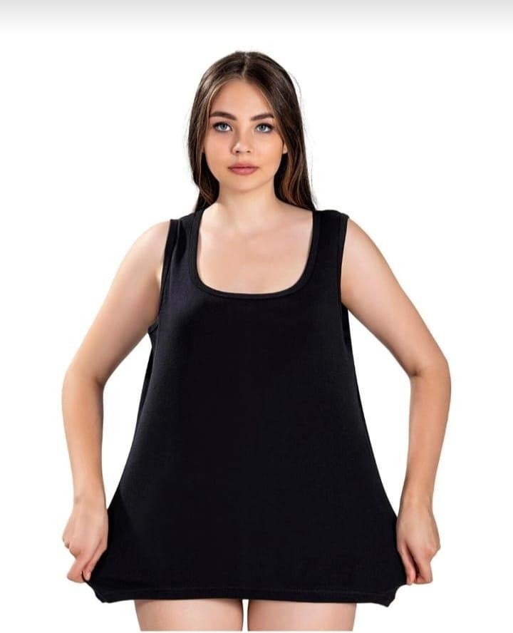Jiber 640 Women's Battal Wide Strap Undershirt 12 Pieces  - Image 1