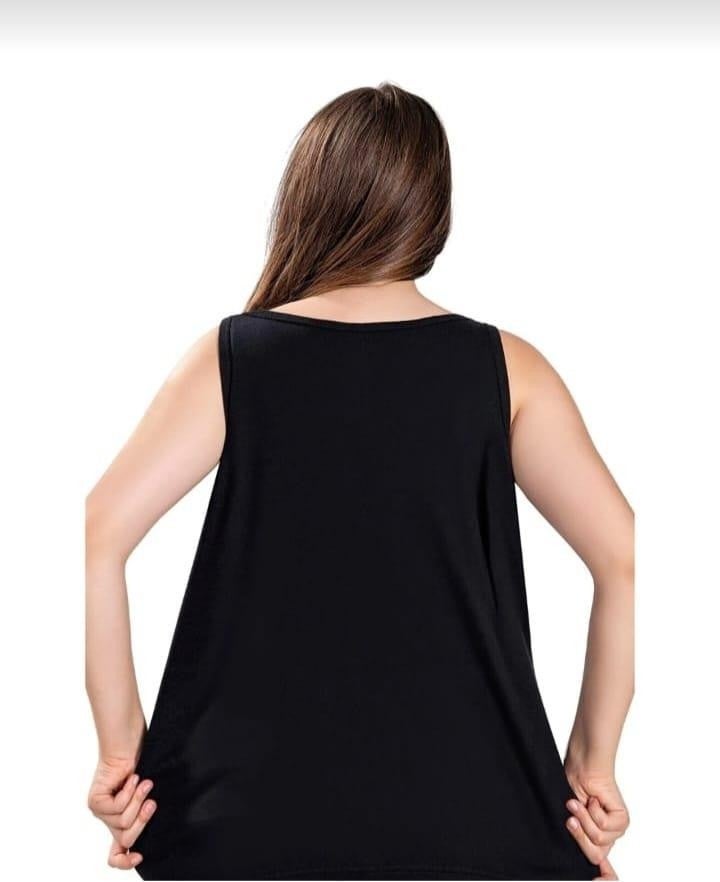 Jiber 640 Women's Battal Wide Strap Undershirt 12 Pieces  - Image 2