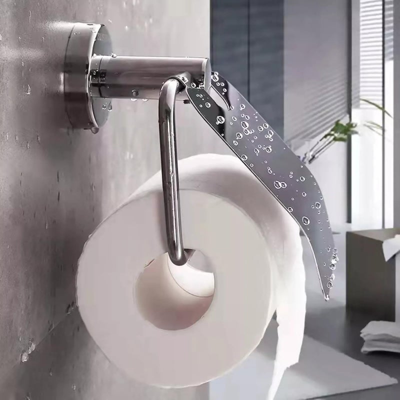 KURIC 304 Grade Stainless Steel Toilet Paper Holder, Toilet Roll Napkin Holder, Tissue Paper Holder with Lid, Toilet Roll Holder, Toilet Tissue Paper Holder - Bathroom Accessories (Chrome) - Image 4