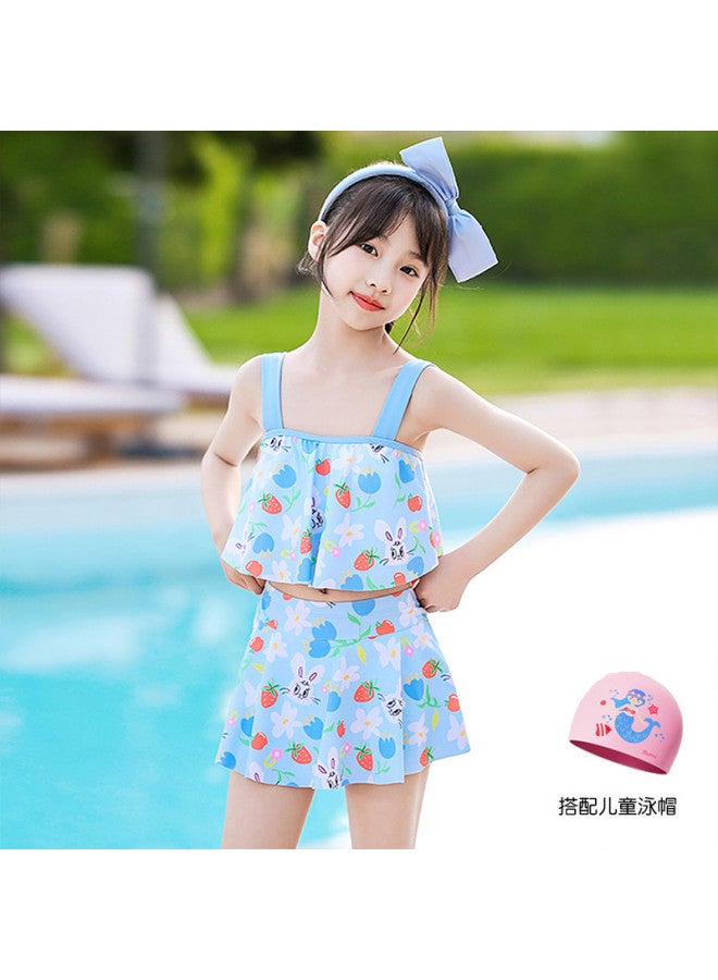 YouYou Children's Two-piece Swimwear For Girls 2025 Hot Spring Swimsuit Cute Baby Princess Dress Swimwear - Image 2