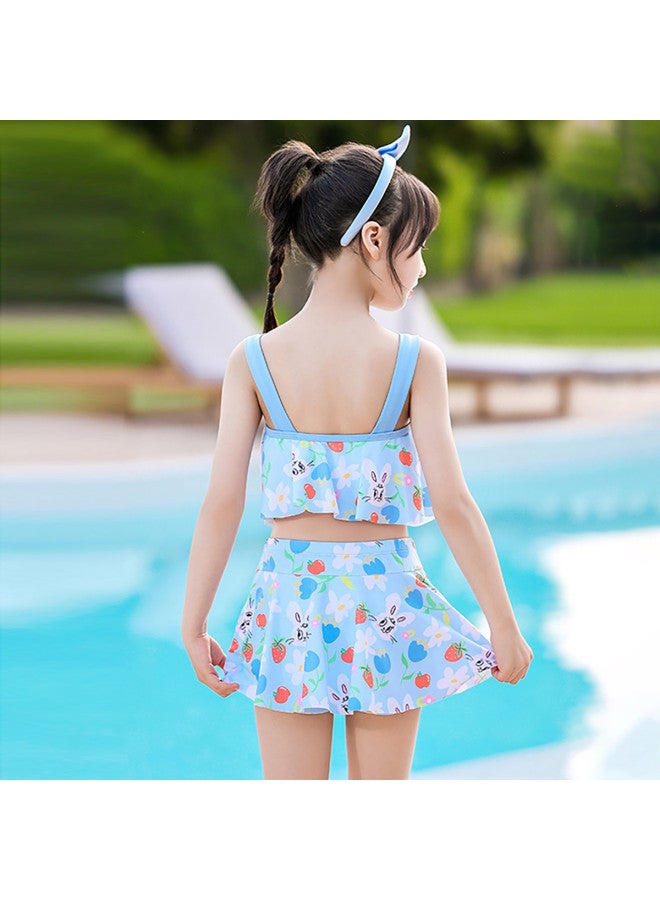 YouYou Children's Two-piece Swimwear For Girls 2025 Hot Spring Swimsuit Cute Baby Princess Dress Swimwear - Image 3