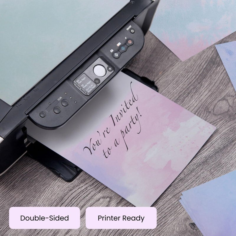 Paper Junkie Scrapbook Paper - 96 Double-Sided Sheets, 8.5 x 11 In - Pastel Watercolor Printer Paper - Cardstock for Crafts, Letter Writing & Stationery - Image 4