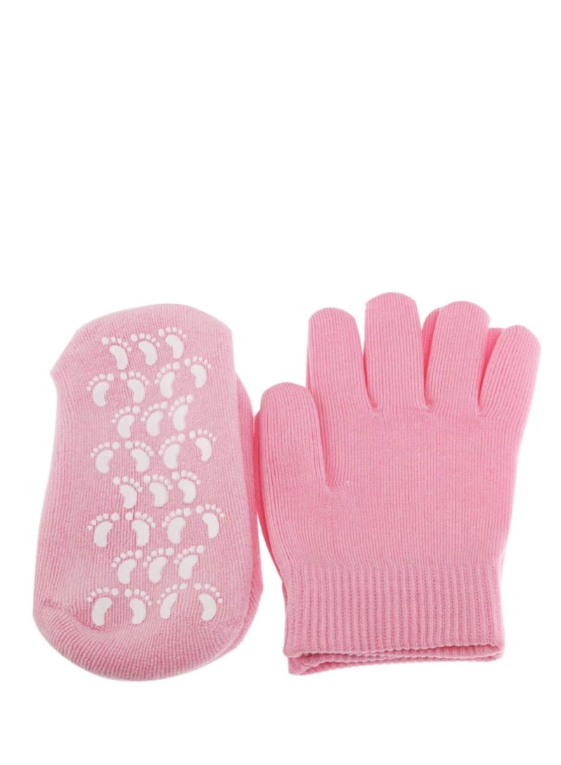 Generic Moisturizing Silicone Gloves and Socks Set for Dry Skin and Cracked Heels - Image 1