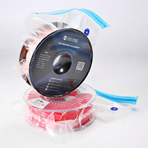 SainSmart eVacuum 3D Printer Filament Storage Kit Filament Vacuum Bags Vacuum Compression Storage Bags, Prevent and Monitor Moisture - 10 Bags with 15 Desiccants, 15 Humidity Indicator Cards and 1 Hand Pump - Image 2