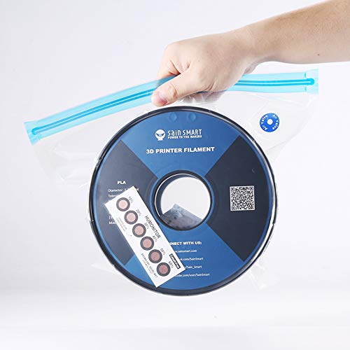 SainSmart eVacuum 3D Printer Filament Storage Kit Filament Vacuum Bags Vacuum Compression Storage Bags, Prevent and Monitor Moisture - 10 Bags with 15 Desiccants, 15 Humidity Indicator Cards and 1 Hand Pump - Image 3