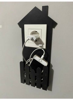 Alfa Advertising Agency Decorative Wall Decoration Socket Holder Phone Holder Phone Charging Box Wooden 30 x 15 cm