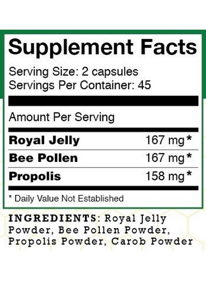 Stakich 500 mg Capsules (Royal Jelly, Bee Pollen, Propolis Capsules 500 mg (90 Count)) - Image 2