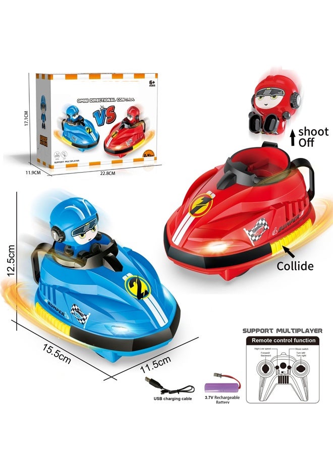 HALAMODO Kids Electric Bumper Car Toy with Music, Lights & Dual Remote Control -Interactive RC Bumper Car with Collision Bouncing Effect - for Children Ages 3+, Boys & Girls, Birthday Gifts & Indoor Play - Image 4