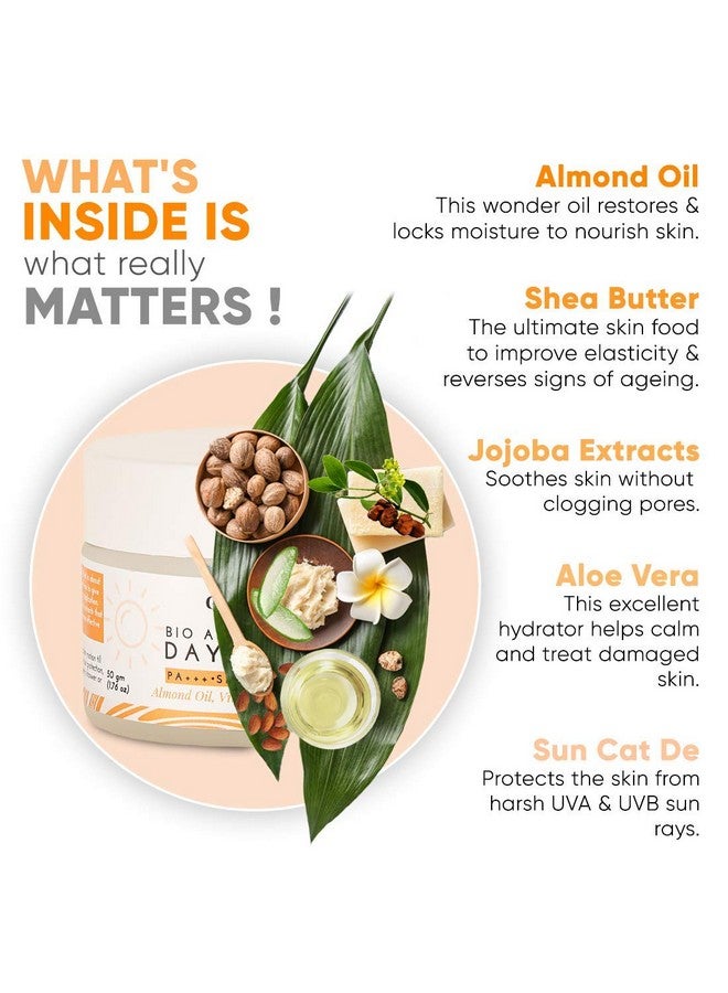 Greenberry Organics Bio Active Bright Day Cream Spf 25+ Lightens Brightens Pa+++. Uvauvb Protection Dark Spots Pigmentation 50 Ml Pack Of 2 120 Ml X 2 - Image 3