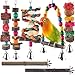 Bissap Bird Chew Toys 7 Packs Parakeet Natural Wood Toys Parrot Hanging Cage Toy Perch Stand for Small Birds Conure Cockatiel Parrotlet Lovebird Budgie - Image 3