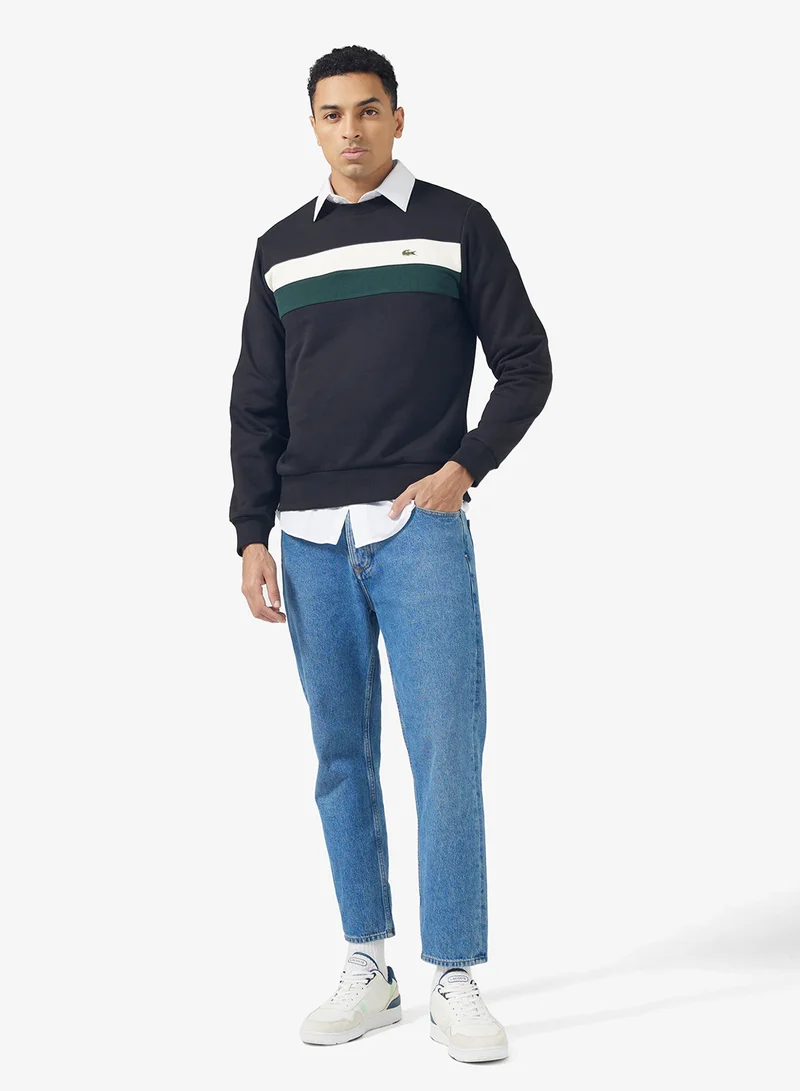 لاكوست Colorblock Crew Neck Sweatshirt