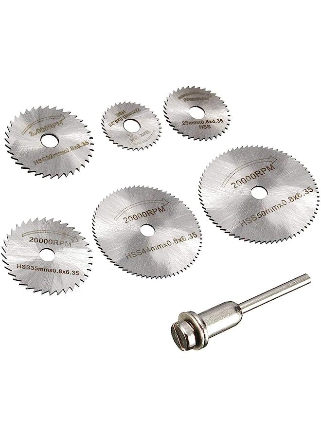erorex pcs HSS Mini Circular Saw Blades Set with 1/8 inch Straight Shank Mandrel for Dremel Fordom Electrical Grinding Machine Rotary Tool - Image 1