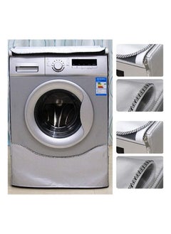 Generic Waterproof Washing Machine Cover Grey Washing machine dust cover Washing machine dust cover depth 51-57cm, capacity 7-7.5 kg  - Image 4
