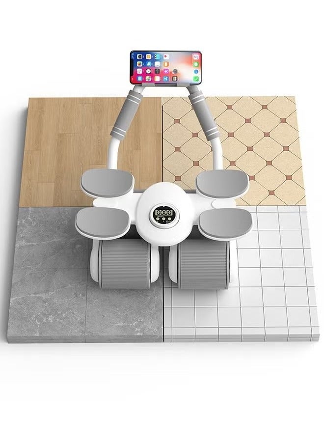 Universal Rebound Abdominal Wheel For Men and Women Fitness , with Timer, Mobile Phone Holder, Kneeling Pad