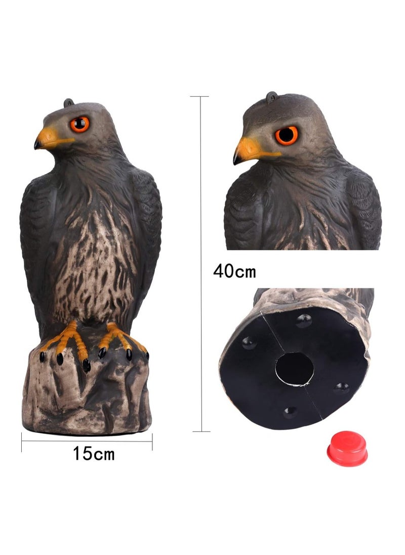 KASTWAVE - Large Realistic Falcon Statue Decoy Bird Scarer Plastic Garden Bird Repeller Scarecrow Bird Scare Seagull Crow Scare Birds Away for Garden - Image 1
